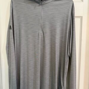 adidas Men's Light Gray Quarter-Zip Jacket